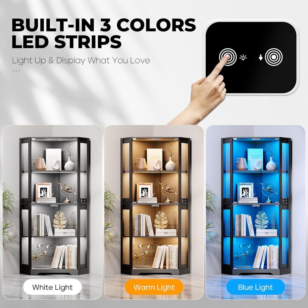 65 Illuminated Glass Display C - Glass Cabinet Display review and price