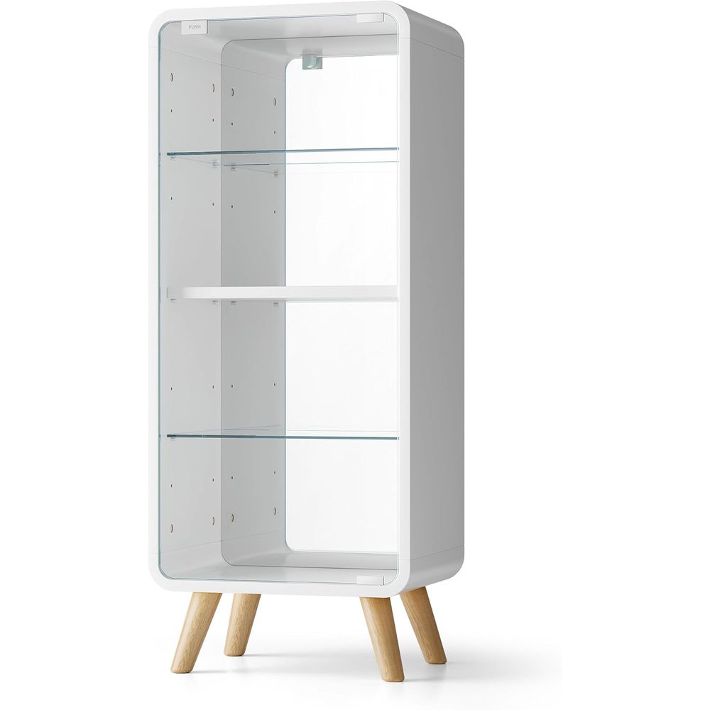 4-Tier Adjustable Glass Displa - Glass Cabinet Display review and price