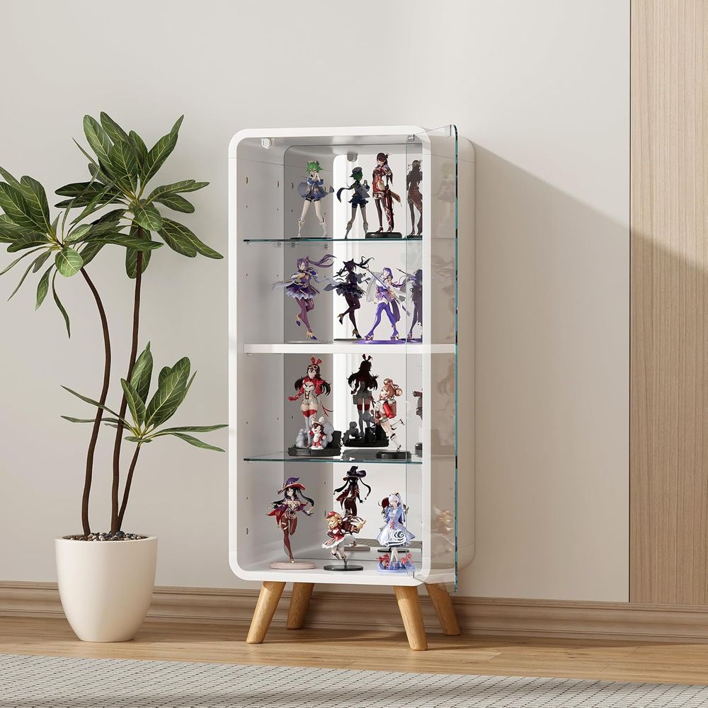 4-Tier Adjustable Glass Displa - Glass Cabinet Display review and price