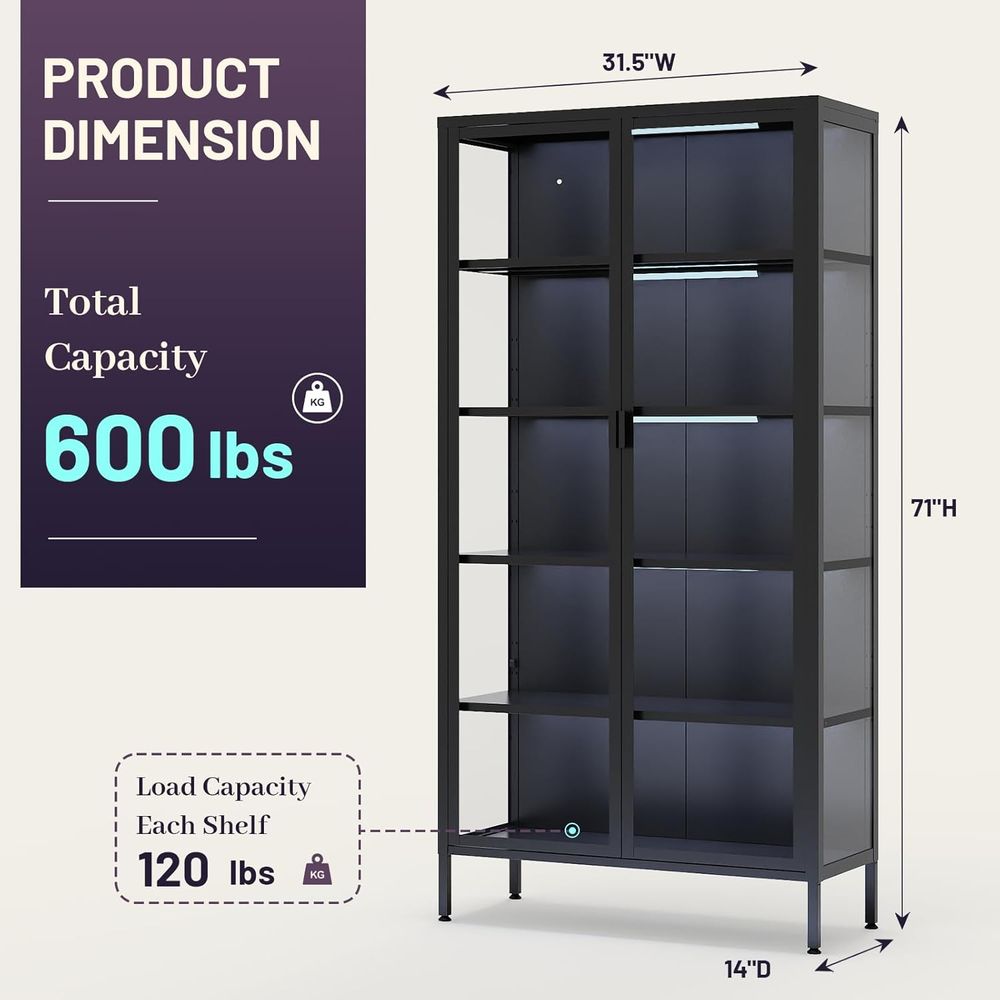 71 High Glass Display Cabinet  - Glass Cabinet Display review and price