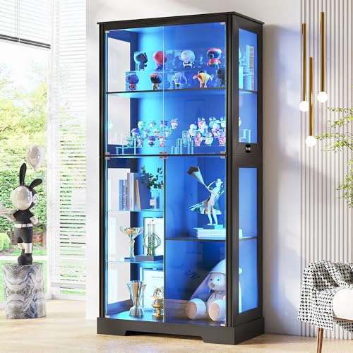71” Glass Display Cabinet with - Glass Cabinet Display review and price