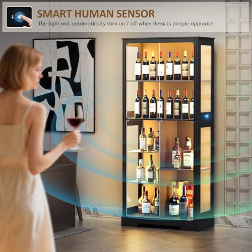 71” Glass Display Cabinet with - Glass Cabinet Display review and price