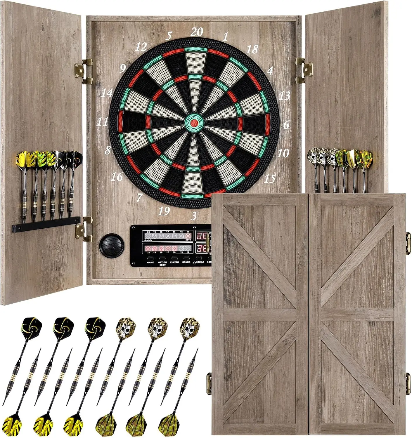 Electronic Dart Board, Decorat - Electronic Dartboard Cabinet review and price