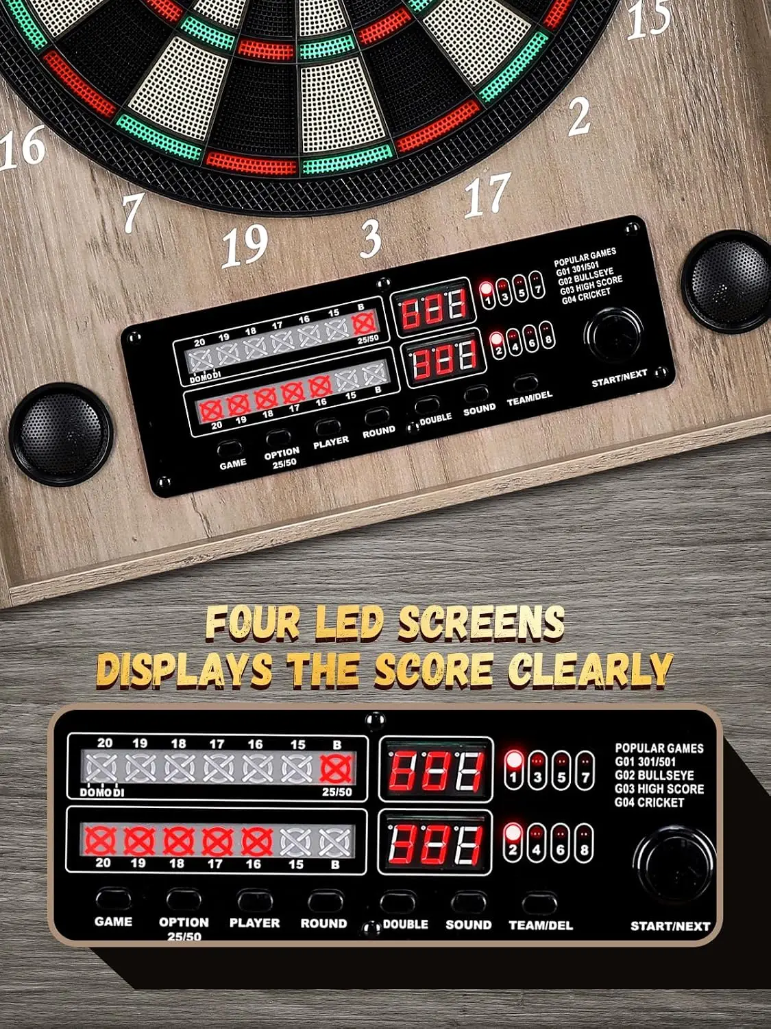 Electronic Dart Board, Decorat - Electronic Dartboard Cabinet review and price